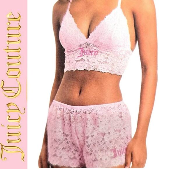 Juicy Couture Other - Juicy Couture Lace Bralette & Shortie Set